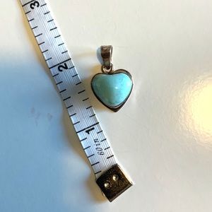 Turquoise hear charm for necklace